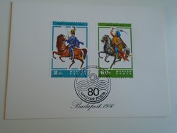 D193270 Hungarian Post - 1980 happy new year - stamped signed opening greeting card