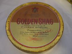 Retro GOLDEN SHAG dohány tartó fém doboz