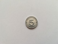 Németország ( Kelet-Németország, NDK) 5 Pfennig 1949 A