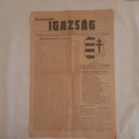 Dunapentelei Igazság  A dunapentelei dolgozók lapja 1. évfolyam 1. szám. 1956. október 30.