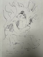 Kálmán Csohány (1925-1980): ink drawing
