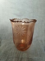 Antik metszett üveg váza  {Ü17}