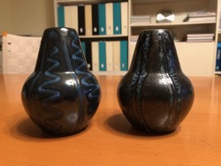 Retro lake head ceramic vase, 2 pieces, 11 cm high