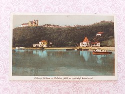 Old postcard 1938 Tihany view Balaton photo postcard