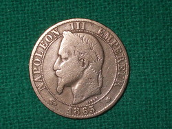 5 Cent 1865 ! A !  Franciaország !