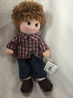 Textilbaba, rongybaba, fiú figura új, címkével