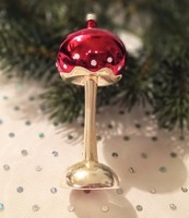 Régi karácsonyfa dísz álló lámpa 9cm