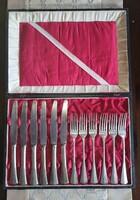 6 Personal, 12-piece silver cutlery set, 6 forks, 6 knives with box, gold jewelry exchange!