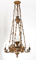 Old majolica chandelier