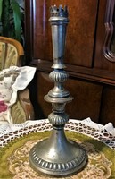 Amazingly beautiful, antique, silver-plated, festive candle holder, with a beautiful embossed finish