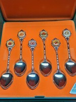Virágberakásos ausztrál ezüstözött teáskanál készlet silver plated teespoon collection