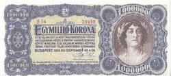 Magyarország 1000000 korona  REPLIKA 1923 UNC