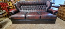 Chesterfield valódi bőr kanapé