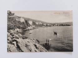 Old postcard abbazia panorama photo postcard