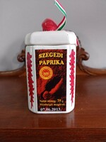 Porcelain jar holding Szeged paprika