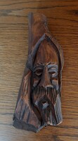 4955 - Wooden male face, head (hand carving)