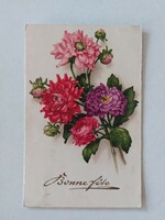 Old floral postcard postcard dahlia