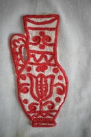 Kalotaszeg written embroidered anklet 21.5 x 11 cm