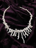 White real coral necklace