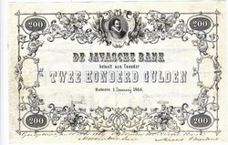 Dutch East Indies 200 gulden 1864 replica