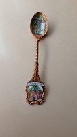 Budaoesti commemorative spoon with porcelain decoration painted with ice