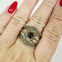 Vastag ónix köves ezüst gyűrű - 925-ös
