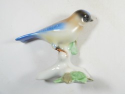 Retro old marked - porcelain tit bird figure sculpture