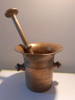 Antique large size mortar and pestle with old mortar and pestle