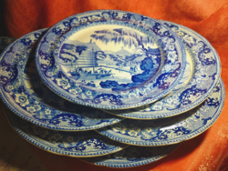 Antique davenport English dragon pattern on large flat plate