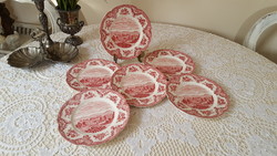 Beautiful johnson bros England earthenware cake plate 6 pcs.