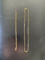 9K modern jewelry set, gold chain and bracelet
