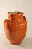 Pesthidegkút glazed ceramic vase with handles 793