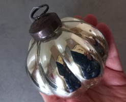 Bordázott vastag üveggömb karácsonyfadísz
