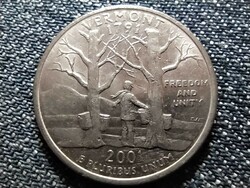 USA 50 State Quarters Vermont 1/4 Dollár 2001 D(id40915)