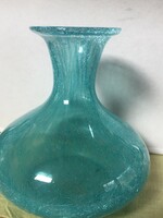 Csodás kék fátyolüveg váza, Angliából Dudley-ből, 2001-ből (M151)