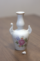 Hollóházi porcelán mini váza