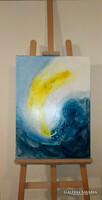 1. Tethys. 2. Circulatio. Two original works by Eszter Palaics, 50x70 cm each, with certificate.