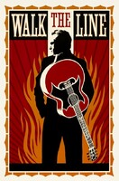 Johnny Cash film plakát reprint nyomat gitár amerikai rock legenda Walk the Line