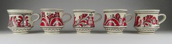 1L700 old Corundian earthenware mug set of 5 pieces