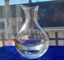 ﻿﻿Vintage vastagfalú öntött üveg váza