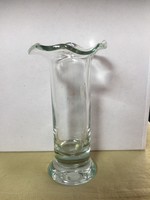 Thick glass vase with wavy edges (m151)