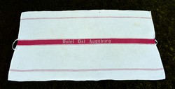 Damask hand towel patterned german text hotel ost augsburg 80 x 42 cm hostel in augsburg