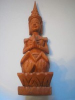 U8 Asian Richly Carved Large Sitting Meditation Statue Rarity 23-inch Showcase