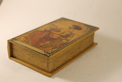 Antik könyv alakú ékszer- szivar doboz 831