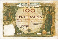 Francia Indo-Kina 100 piaster 1914 REPLIKA