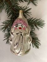 Régi szovjet üveg apóka karácsonyfadísz