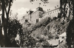 Old postcard, Veszprém - the eastern side of the castle with the bishop's palace