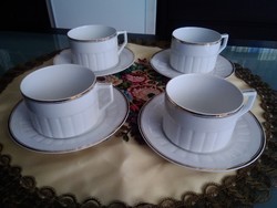 Zsolnay teás-capuccinós csészék különleges szoknyarésszel, kiváló jelzéssel!