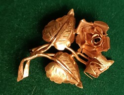 3,72 gr 14 karátos arany rózsa bross kitűző