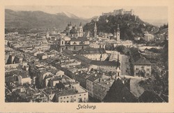 Régi képeslap, Salzburg látképe